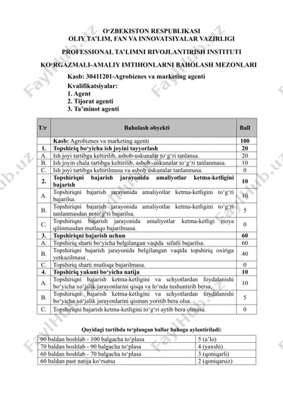 agrobiznes va marketing agenti — DOCX
