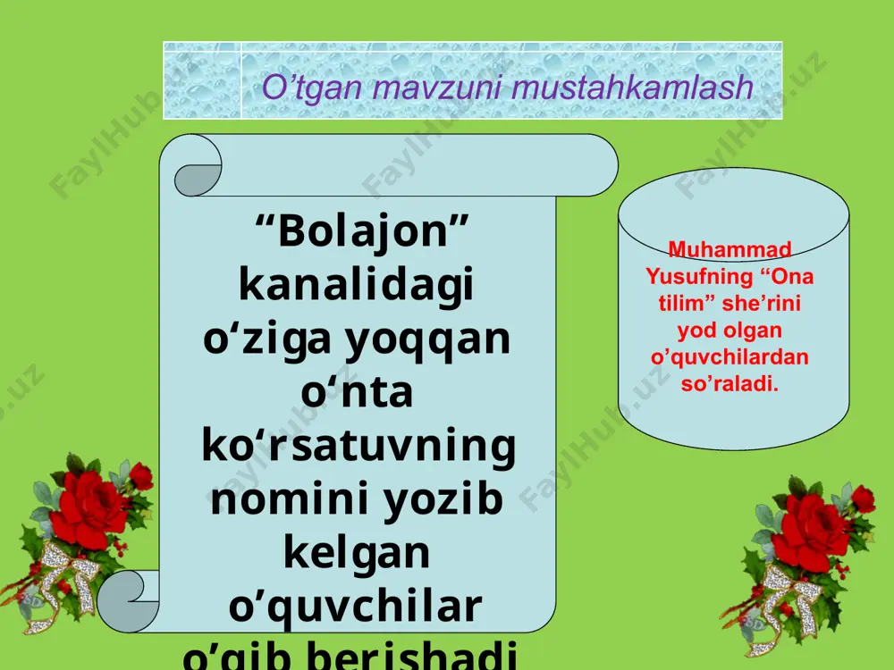 mustaqil so‘z turkumlarini takrorlash. ot so‘z turkumi 5-sinf - Page 4