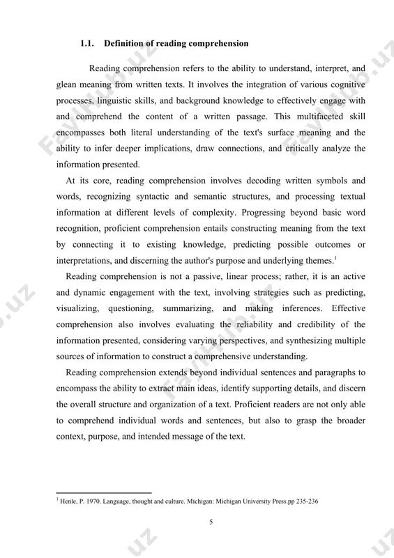 ehension is a fundamental skill that underpins learning across academic disciplines and is essential for navigating everyday situations. proficient comprehension skills enable individuals to extract information from a variety of sources, critically evaluate arguments and claims, and make informed decisions based on their understanding of written content. as such, the cultivation of effective reading comprehension skills is a cornerstone of literacy development and academic success, with far-reaching implications for lifelong learning and cognitive development. reading is a lifelong skill to be used both at school and throughout life. according to anderson, hiebert, scott, & wilkinson, reading is a basic life skill. it is a cornerstone for a child's success in school and, indeed, throughout life. without the ability to read well, opportunities for personal fulfilment and job success inevitably will be lost . despite its importance, reading is one of the most challenging areas in the education system.. if students …