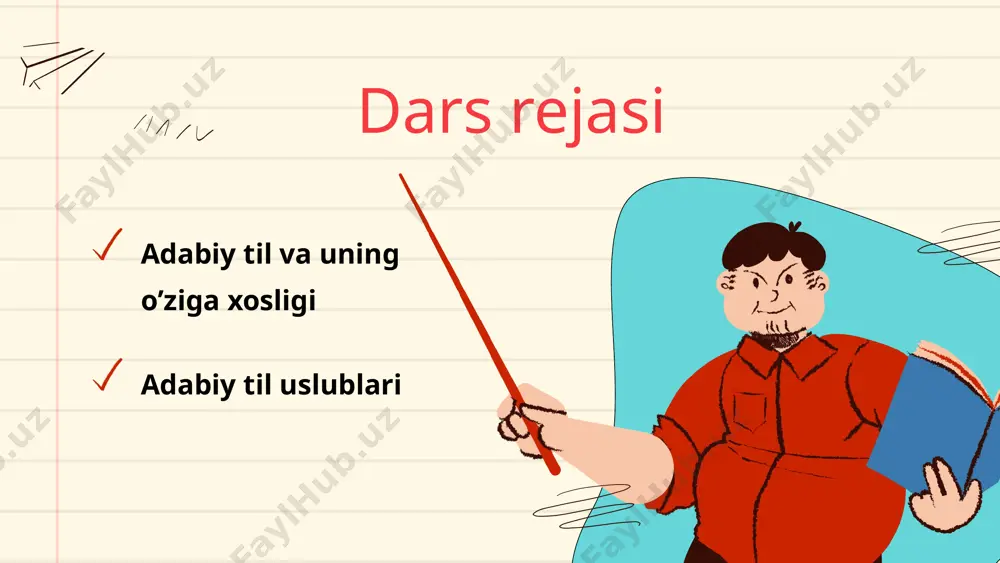 ressiv va tasviriy vositalarning koʻp ishlatilishi, soʻzlarning obrazli, koʻchmametaforik qoʻllanishi va shu kabi belgilari bilan ajralib turadi. badiiy uslub til materialini qamrab olish imkoniyatining kengligi, umumxalq tilida mavjud boʻlgan barcha lugʻaviy birliklarning ishtirok etaverishi va ularning muhim bir vazifaga — estetik vazifani bajarishga xizmat qilishini badiiy nutq uslubining oʻziga xos xususiyati deb qarash kerak boʻladi, chunki ana shunday imkoniyat boshqa vazifaviy uslubda chegaralangandir. baadiiy uslub til vazifaviy uslublari tizimida badiiy nutq uslubi ham o’ziga xos alohida lisoniy bеlgilariga ega. uning o’ziga xosligini ta'minlovchi omillardan biri uning til bajaradigan eng muhim ijtimoiy vazifalaridan biri bo’lgan ta'sir etishga mo’ljallanganligidir. badiiy uslub adabiy tilda quyidagilardan foydalanish maqsadga muvofiq boʻlmagani holda ularni badiiy uslubda oʻrni bilan qoʻllash mumkin. dialektizmlar jargonlar varvarizmlar dag’al so’zlardan dialektizmlar — adabiy tildagi dialektlarning oʻziga xos hududiy unsurlari. dialektizmlar tilshunoslikning barcha sohalari (fonetika, leksika, morfologiya, sintaksis va boshqalar)ga taalluqli. badiiy ijodda dialektizmlar narsa, voqea va hodisaga mahalliy urgʻu berish maqsadida …
