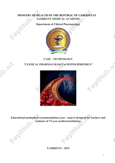 "clinical pharmacology of hypolipidemics" — DOCX