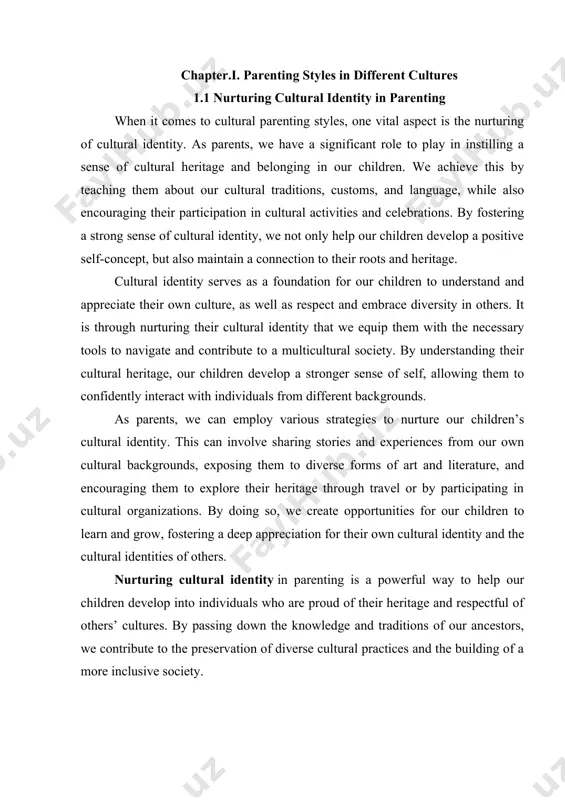 cultural heritage, our children develop a stronger sense of self, allowing them to confidently interact with individuals from different backgrounds. as parents, we can employ various strategies to nurture our children’s cultural identity. this can involve sharing stories and experiences from our own cultural backgrounds, exposing them to diverse forms of art and literature, and encouraging them to explore their heritage through travel or by participating in cultural organizations. by doing so, we create opportunities for our children to learn and grow, fostering a deep appreciation for their own cultural identity and the cultural identities of others. nurturing cultural identity in parenting is a powerful way to help our children develop into individuals who are proud of their heritage and respectful of others’ cultures. by passing down the knowledge and traditions of our ancestors, we contribute to the preservation of diverse cultural practices and the building of a more inclusive …