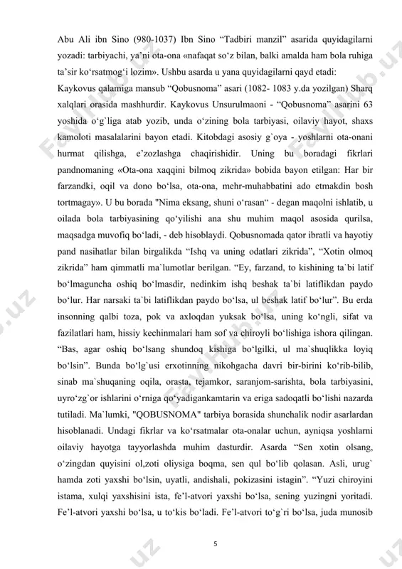 arhol olgin). kishi andishali, pokiza bo‘lsa, unday kishi asl bo‘ladi. sen xotinniing andishali-aqllisini ista, andishali, aqlli xotin topilsa – farosat, andisha, boylik, chiroy, nasl-nasab jam bo‘ladi. sen xotinni vadrli tut, nima so‘rasa muhayyo et”. oilaviy hayot va undagi munosabatlar bobida ahmad donish o‘zining “nodir voqealar” asarida oilaviy hayotning turli jabhalari, jumladan nikoh odoblari, uylanish shartlari, ishq muhabbat va sevishganlarning odobi, qaynona-kelin nizolari, farzandlarga vasiyat, kasb-hunarlarning foydasi haqida qimmatli fikrlarni bayon etgan. uning fikricha, har bir inson muayyan yoshga etgandan keyingina unda uylanish va oila qurishga zarurat hosil bo‘ladi. bu davrga kelib inson oila – nikoh munosabatlari, oilaviy hayot quvonchlari va tashvishlaridan boxabar, oilaviy baxt, farzand tarbiyasi, er-xotinlik va ota-onalik burchlarini tushunib etgandirlar. ahmad donish uylanish shartlariga o‘sha davr uchun xos bo‘lgan xislatli turmush quruvchilarning biron-bir kasb sohibi bo‘lishini, oila va oilaviy hayot masalalarini egallab olganliklarini nazarda tutadi. o‘sha davrga xos uylanish shartlari (qiz tomondan qo‘yilgan) yangi oilaning farovonligi, to‘kisligini ta`minlaydigan …