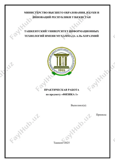 практическая работа по предмету «физика 1» — DOCX