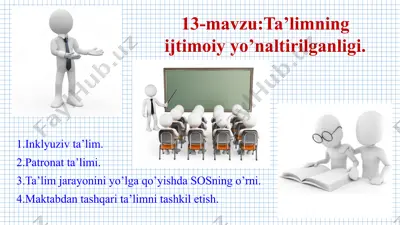 ta’limning ijtimoiy yo’naltirilganligi — PPTX