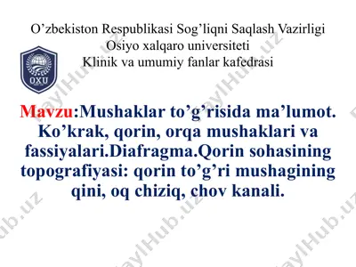xirurgiya moshaklari to'g'risida ma'lumot — PPTX