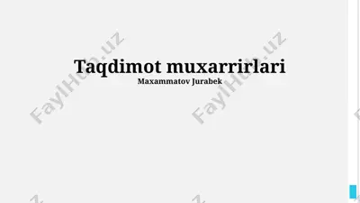 taqdimot muxarrirlari — PPTX