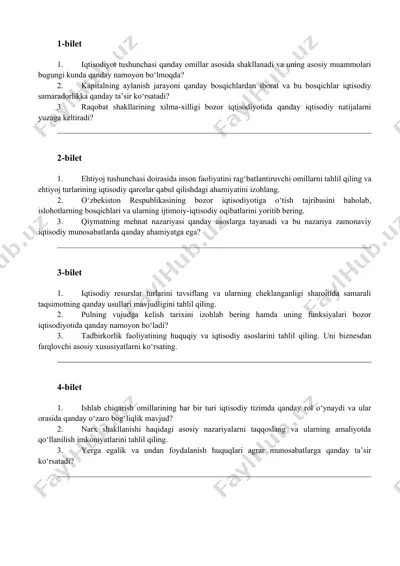 iqtisodiyot bilim tarixi — DOCX