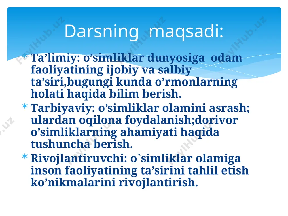o`simliklarga odam faoliyatining ta`siri - Page 5