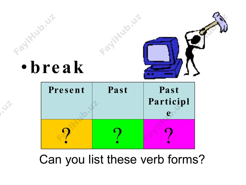 irregular verbs - Page 4