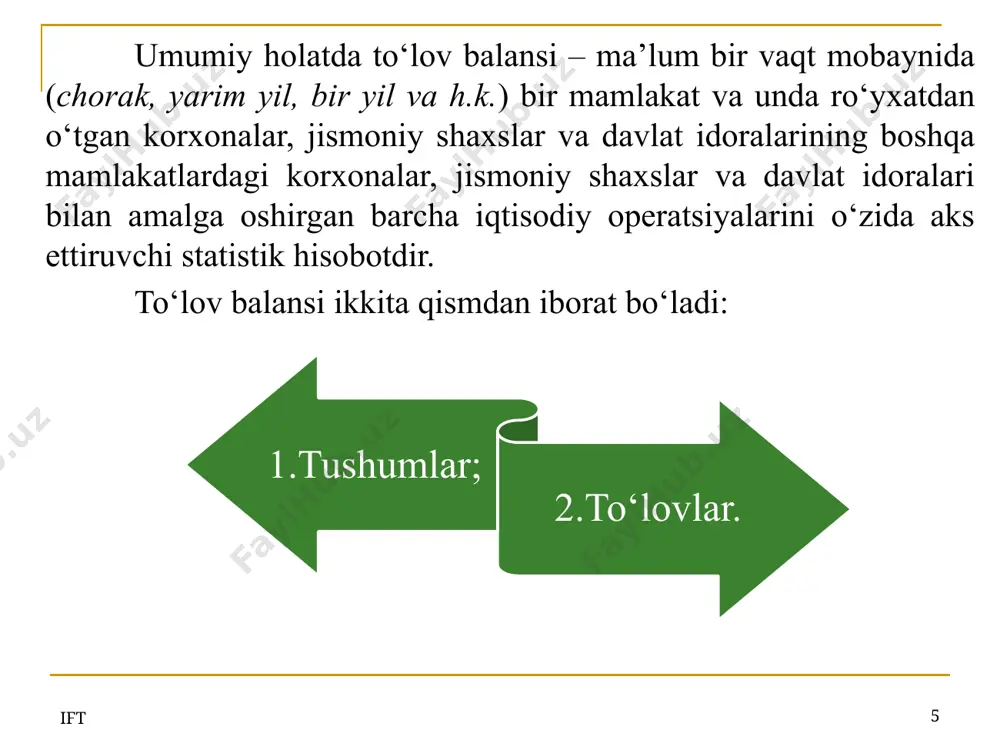 xalqaro moliya munosabatlarida to‘lov balansini boshqarish - Page 5