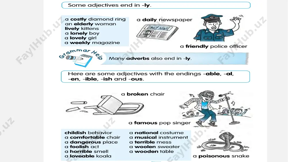 the adjectives and their classifications - Page 5