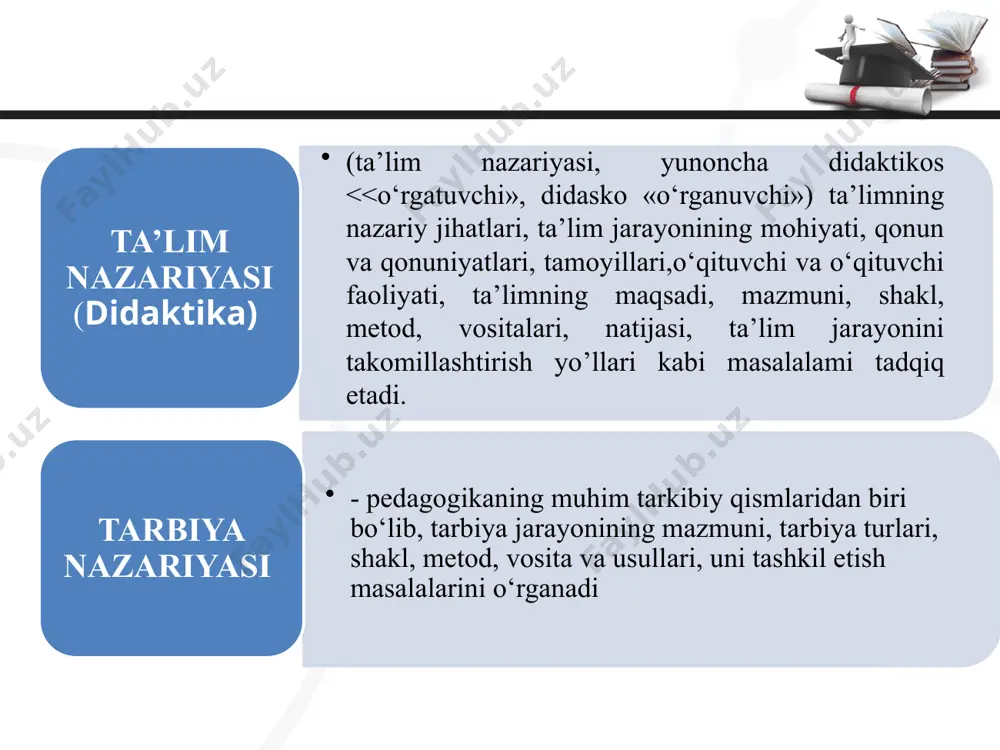 sh metodi. pedagogik tajriba metodi. matematik-statistik metod. zamonaviy sharoitda, pedagogik yo‘nalishda tadqiqotlarni olib borishda quyidagi metodlardan foydalanilmoqda: pedagogik kuzatish metodi. uni qo’llash jarayonida ta’lim muassasalarining o‘quv-tarbiya ishlari jarayonini o'rganish asosida tadqiq etilayotgan muammo holati aniqlanadi, tajriba avvali va yakunida qo’lga kiritilgan ko‘rsatkichlar o‘rtasidagi farq to‘g‘risidagi ma’lumotga ega bo’linadi. pedagogik kuzatish murakkab va o‘ziga xos xususiyatlarga ega. kuzatish aniq maqsad asosida, uzluksiz, izchil va tizimli amalga oshirilsa, kutilgan natijani qo‘lga kiritish mumkin. olib borilayotgan pedagogik kuzatish ta’lim-tarbiya sifatini oshirish, o‘quvchi shaxsini shakllantirishga xizmat qilsa, mazkur metodning ahamiyati yanada oshadi. pedagogik kuzatuvni tashkil etishda xatoga yo‘1 qo‘ymaslik muhimdir. buning uchun tadqiqotchidan quyidagilar talab etiladi: kuzatuv jarayonida aniq maqsadga egalik; kuzatishni tizimli ravishda yo’lga qo‘yish; kuzatishning har bir bosqichida muayyan vazifalami hal etish; har bir holatning mohiyatini sinchiklab o‘rganish; xulosa chiqarishga shoshilmaslik. suhbat metodi bu metod pedagogik kuzatish jarayonida ega bo’lingan ma’umotlami boyitish, mavjud holatga to‘g‘ri baho berish, muammoning yechimini topishga imkon beruvchi …