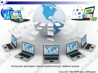 kompyuter tarmoqlari, internet global tarmog'i, elektron pochta — PPT