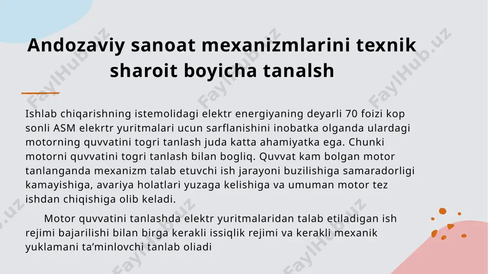 . yengil texnologiyalar masalan, sensorlarsanoat mexanizmlarini yanada samarali va moslashuvchan qiladi, ishlab chiqarish jarayonlarini osonlashtiradi. e'tiboringiz uchun rahmat! /docprops/thumbnail.jpeg