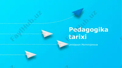 pedagogika tarixi — PPTX
