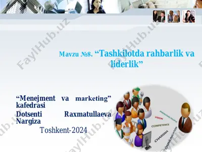 tashkilotda rahbarlik va liderlik — PDF