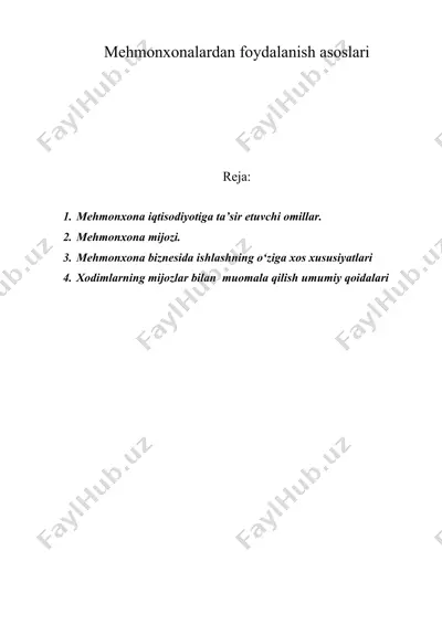 mehmonxonalardan foydalanish asoslari — DOC