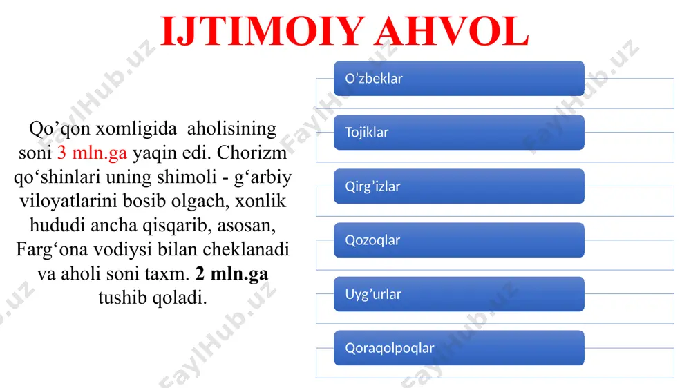 kelishi va rivojlanishiga turtki bo'lgan. qo'qon xonligiga qarashli yerlar norin, qoradaryo, so'x, isfara, marg'ilonsoy, isfara, shohimardon, aravon, qurshob, asht, novqat, oqbura, qorabura, kosonsoy, chirchiq, ohangaron, g'ovasoy, chodaksoy, podshootasoy kabi daryo va soylardan suv ichgan. qo'qon xonligida xon va davlat amaldorlari boshchiligida ko'plab sun'iy sug'orish inshootlari bunyod etilgan, lekin, yirik inshootlar qurish qiyin kechgan. suv inshootlari qurilishlarining ko'pchiligi olimxon va umarxon davrida amalgaoshirilgan. tarixchi y. qosimovning ma'lumot berishicha, 1803- yili norin daryosining o'ng sohilida hashar yo'li bilan yangiariq arig'i kavlangan. musulmonqul 1839-1840-yillarda xalq kuchi bilan kanal qazdirgan. bu kanal keyinchalik uning nomi bilan atalgan. 1853- yil marg'ilon hokimi o'tanboy shahardan 8 chaqirim uzoqlikdagi fayziobod qishlog'ida devonarabod qishlog'i tomonga qarab xon buyrug'i bilan ariq qazdirgan. xix asming 50-yillarida chinobod arig'i, keyinroq xo'ton arig'i kavlangan. shuni ta'kidlash kerakki, bu ariqlaming qurilishida sharqiy turkistonlik mardikorlar va xitoy asirlarining mehnati katta bo'lgan. 1862-yili andijon shimolida xonariq kanali, 1861-1863-yillarda xon buyrug'i bilan ulug'nor (yoki ulilg'nahr) kanali …