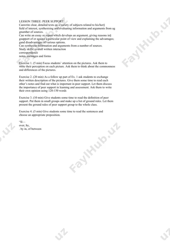 teaching model of the lesson - Page 4