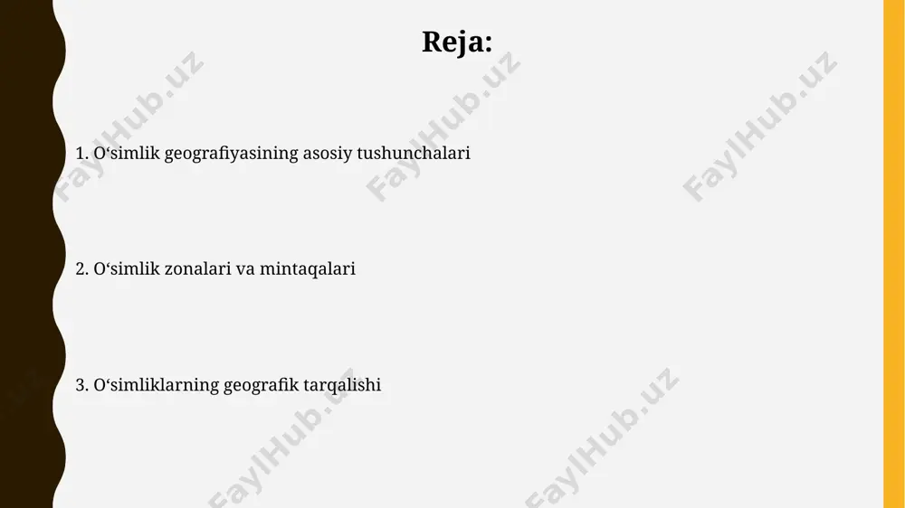 m butun dunyoda kam uchraydigan noyob holatdir. ekologik omillar va o'simliklarning taqsimoti and tog'larining 2000 metr balandlikdan yuqori qismida, past harorat va kuchli shamol tufayli, alp o'simliklari, masalan, baland tog' o'tlarining va o'simliklarining tur tarkibi sezilarli darajada kamayadi. namuna tariqasida, 30° shimoliy kenglikdagi cho'l mintaqalari, masalan, sahara cho'li, yillik yog'in miqdori 250 mm dan kam bo'lganligi sababli, sukulent o'simliklarning, masalan, kaktuslarning keng tarqalganligini ko'rsatadi. o'simliklarning geografik tarqalishi saxara cho'lida 1000 mm dan kam yog'ingarchilik bo'lishiga qaramay, 20 ga yaqin turdagi qurg'oqchilikka chidamli o'simliklar adaptatsiya qilib omon qolgan. alp tog'larida 2500 metr balandlikdan yuqori hududlarda o'sadigan o'simliklarning 50 ga yaqin endemik turi mavjud bo'lib, ularning ko'pchiligi faqatgina tyan-shan tog' tizmasida uchraydi. o'simliklarning geografik zonalari tog'li hududlarda, balandlikka qarab, o'simlik zonalari o'zgaradi: 1000 metr balandlikda o'rmonlar, 2000 metrdan yuqoriroqda esa alp o'tloqlari uchraydi, masalan, himoloy tog'larida bunday zonalar aniq ko'rinadi. ekvatorga yaqin hududlarda, masalan, amazon o'rmonlarida, yillik yog'ingarchilik miqdori 2000 mm dan …