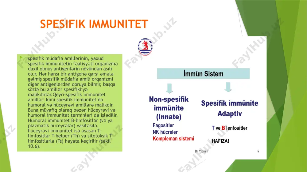 r. antigenlər ham qarışıqlardan təmizlənmiş kimyəvi təmiz maddələr (məsələn, zərdab albumini, yumurta albumini, təmizlənmiş mikrob toksini və s.), həm də mürəkkəb quruluşlu preparatlar, hüceyrələr, toxumalar, yaxud onların komponentlərindən ibarət ola bilər.antigenlar ilk növbədə zülal tərkibli maddələrdir. lakin, antigenlik xassəsi təkcə zülallara yox, eyni zamanda çoxsaylı mürəkkəb polisaxaridlara, lipopolisaxaridlara, polipeptidlərə və həmçinin bəzi süni polimer birləşmələrə, yəni orqanizmə yad olan bütün üzvü maddələrə maxsusudur. antigenlər başlıca olaraq 4 xüsusiyyətə malikdir: yadlıq- antigenin ayrılmaz xüsusiyyətidir. antigenlər müvafiq orqanizm üçün ilk növbədə yad olmalıdır. məsələn, dovşanın albumini onun üçün antigen ola bilməz, çünki bu maddənin dovşan üçün heç bir yadlıq əlaməti yoxdur. lakin dovşan albumini insan orqanizmi, yaxud digər orqanizmlər, masalan, dəniz donuzları üçün genetik yad olduğundan onlar üçün antigendir. yadlıq dərəcəsina göra kseno-, allo va izoantigenlər fərqləndirilir. ksenogen, yaxud heteroloji antigenlər - müxtəlif cinslərə və növlərə aid olan orqanizmlər üçün eynidir. allogen, yaxud grup antigenləri eyni növa aid genetik farqlanan orqanizmlar üçün …