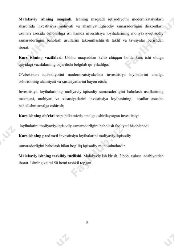 korxonalarni xususiylashtirish sur'atlarini jadallashtirish, iqtisodiyotni monopoliyadan chiqarish va yashashga qobil davlat korxonalarini qayta tashkil qilish hamda zarar ko'rib ishlaydiganlarni tugatish va boshqalarni nazarda tutadi. o'zbekiston respublikasi investitsiya dasturi respublikani ijti- moiy- iqtisodiy rivojlantirish bashoratlarining tarkibiy qismi hisob- lanadi va davlat investitsiya siyosatining ustuvor yo'nalishlarini aks ettiradi. shu bilan birga, investitsiya dasturi loyiha-qidiruv ishlaridan boshlab mamlakatni ijtimoiy-iqtisodiy rivojlantirishning umumdavlat dasturlarini bajarilishini ta'minlash uchun obyektni foydalanishga topshirishgacha bo'lgan bosqichlarni hisobga olgan holda, investitsiya loyihalarining amalga oshirish muddatlari va moliyalashtirish manbalarini hisobga olib, har yili dasturning asosiy ko'rsatkichlari aniqlashtirilgan va aniq ro'yxati yangilangan holda 3 yillik davrga shakllantiriladi. investitsiya dasturini shakllantirishning asosiy tamoyillari quyi- dagilar hisoblanadi: investitsiya jarayonlarini boshqarish sohasida davlat siyosatini amalga oshirish, maqbul shartlarda xorijiy investitsiyalarni va kredit- larni jalb etish, shuningdek, loyihalarni tanlab olish va ularning amalga oshirilishi monitoringini olib borish asosida ulardan samarali foydalanish mexanizmini yaratish; belgilangan davlat ustuvorliklari asosida eng muhim tarmoq- larini va faoliyat sohalarini qo'llab-quvvatlash; ijtimoiy …