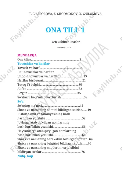 ona tili — DOCX