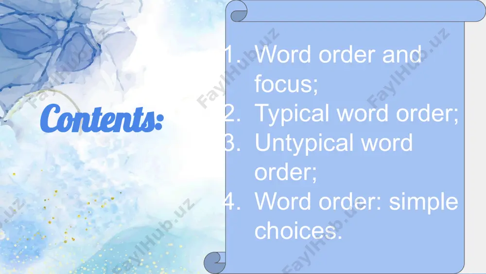 emphasis: changing word order to change focus - Page 3
