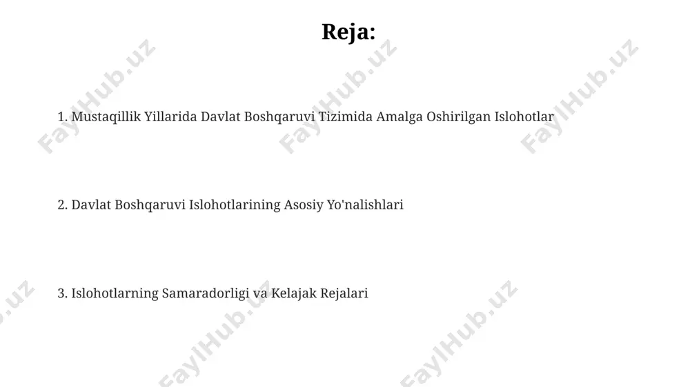on fuqarolarning vaqtini tejashga qaratilgan 500 dan ortiq davlat xizmatlari onlayn rejimga oʻtkazildi. 1990-yillardan boshlab oʻzbekistonda davlat idoralari faoliyatini avtomatlashtirish boʻyicha keng koʻlamli ishlar boshlandi, 2000-yillarda esa elektron hukumat tizimlarini joriy etish samarqand va toshkent kabi yirik shaharlarda faol ravishda amalga oshirildi. oʻzbekiston respublikasining “elektron hukumat” dasturi doirasida 2018-yildan boshlab 1500 dan ortiq davlat organlari va tashkilotlarini bitta axborot tizimiga birlashtirish orqali ma’lumot almashinuvini tezlashtirishga erishildi. davlatning ijtimoiy siyosati va aholining turmush darajasini yaxshilash самарқанд вилоятида амалга оширилган "обод қишлоқ" дастури доирасида 2017-2022 йилларда 150 дан ортиқ қишлоқ аҳолисининг ичимлик суви ва газ таъминоти билан таъминланишини яхшиланишга олиб келди. 1991 йилдан кейинги даврда, айниқса, тошкент ва бошқа йирик шаҳарларда камбағаллик даражасини 20% га камайтиришга қаратилган давлат дастурлари амалга оширилди, бунда аҳолининг 30% дан ортиғини қамраб олди. ўзбекистонда 2000-йиллардан бошлаб, 5 йиллик давлат дастурлари орқали 1 млн дан ортиқ оиланинг турар жой шароитини яхшилашга эришилди, бунда ипотека кредити ва субсидиялар муҳим …