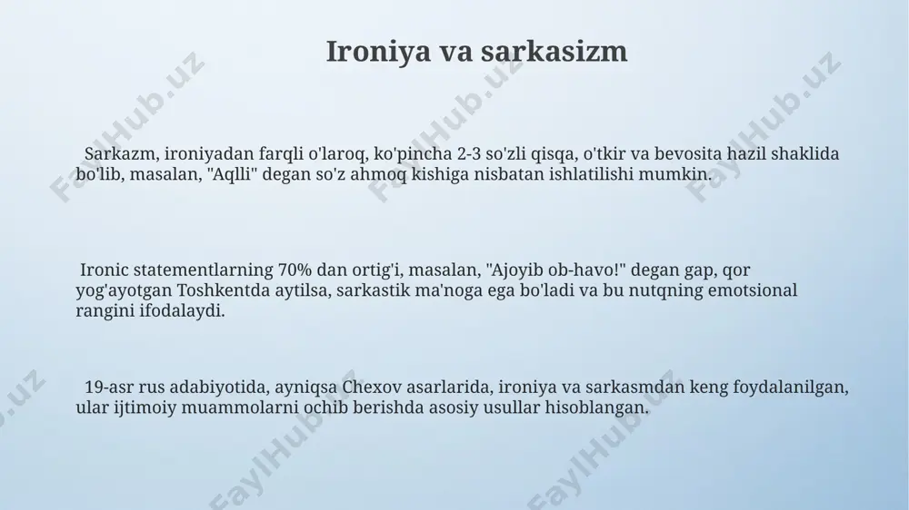 agi badiiy vositalar orqali qo'llanilgan. xix asr oxiri va xx asr boshlarida toshkentda nashr etilgan 50 ga yaqin kitobda, retorik savol va undovlarning obrazli ifodalanishiga oid 10 dan ortiq misol keltirilgan. retorik savol va undovlar, masalan, "kim aybdor?" yoki "qani adolat?!" kabi ifodalar, o'zbek adabiyotida, xususan, 19-asrning ikkinchi yarmidan boshlab, 20 dan ortiq asarlarda uchraydi. gradasiya va klimaksi gradasiya va klimaksi bir-biriga yaqin usullar bo'lib, lekin gradasiya 2 yoki undan ortiq belgining asta-sekin kuchayishi yoki susayishini, klimaksi esa eng kuchli nuqtaga yetishni anglatadi. samarqanddagi ma'ruzalarda bunday usullar tez-tez qo'llaniladi. klimaksi esa, masalan, "qishloq, tuman, respublika" kabi geografik joylarni ketma-ket keltirib, muammoning kattalashuvini ko'rsatadi. 3 bosqichli bu jarayon nutqning ta'sirchanligini oshiradi. градация, masalan, "uch, olti, o'n ikki" raqamlari orqali kuchayib boruvchi ta'sirni namoyon etadi va ko'pincha she'riyatda, ayniqsa, alisher navoiy asarlarida uchraydi. frazeologik birliklar o'zbek tilida 3000 dan ortiq frazeologik birlik mavjud bo'lib, ularning 15% i maqol va matallardan iborat. frazeologik …