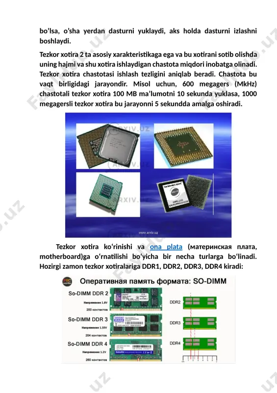 kor xotira 600 mgц chastota bilan ishlaydi. tezkor xotira koʻplab oʻyin va dasturlar uchun javobgardir. image2.png image3.jpeg image4.png image1.png