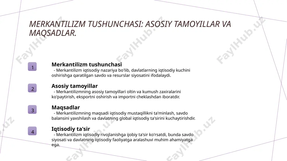 aydo bo'lishi ilk merkantilizm xvi asrda yevropada paydo bo'lib, savdo va iqtisodiy o'sishni rag'batlantirishga qaratilgan siyosatlarni ishlab chiqdi. savdo yo'llarining rivojlanishi bu davrda yangi savdo yo'llarini ochish, masalan, hind okeani va atlantika savdosi, merkantilizmning asosiy omillaridan biri bo'ldi. iqtisodiy raqobat ilk merkantilistlar davlatlar o'rtasidagi iqtisodiy raqobatni kuchaytirib, boylikni oshirish maqsadida himoya siyosatlarini qo'llashdi. rijovlangan merkantilizm: asosiy tamoyillar va tushunchalar. rijovlangan merkantilizm, iqtisodiy rivojlanishning asosiy tamoyillaridan biri bo'lib, davlatning savdo va iqtisodiy siyosatdagi roli muhim ahamiyatga ega. ushbu tamoyillar, asosan, eksportni rag'batlantirish va importni cheklashga qaratilgan. mamlakatlar o'rtasidagi iqtisodiy raqobatni kuchaytiradi va milliy boylikni oshirishga xizmat qiladi. asosiy tushunchalar: - eksportni rag'batlantirish - importni kamaytirish - davlat aralashuvi. photo by lukas blazek on unsplash davlat siyosati va tijorat faoliyatida rijovlangan merkantilizm. rivojlangan merkantilizm rivojlangan merkantilizm, davlat siyosati va tijorat faoliyatini o'zaro bog'lab, iqtisodiy o'sishni rag'batlantirishga qaratilgan. davlat siyosati davlat siyosati, savdo va ishlab chiqarishni tartibga solishda muhim rol o'ynaydi, iqtisodiy resurslarni …