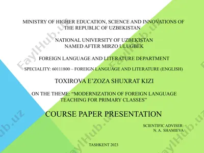 modernization of foreign language teaching for primary classes — PPTX