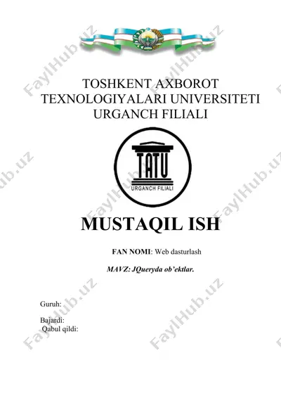 web dasturlash maqolasi — DOCX