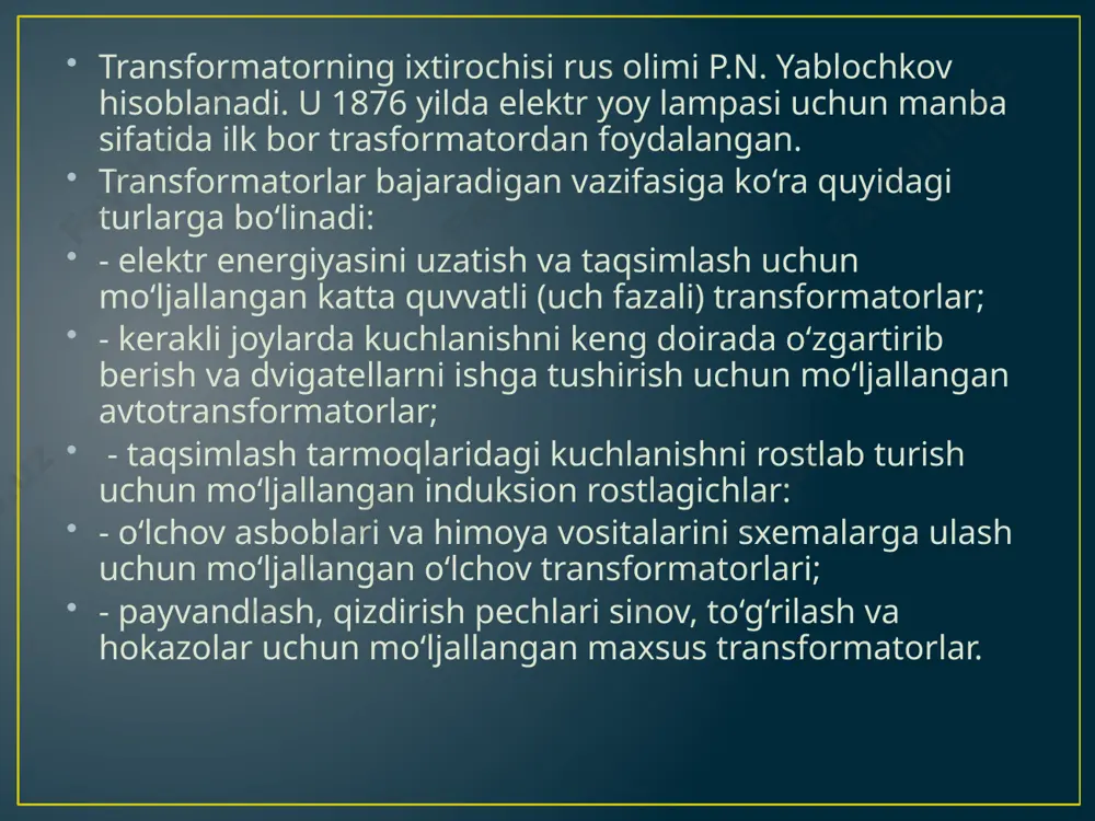 transformatorlar haqida umumiy tushunchalar - Page 5