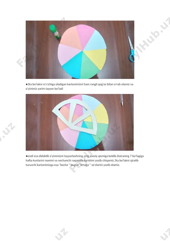 quvnoq hafta kunlari didaktik o'yin - Page 2