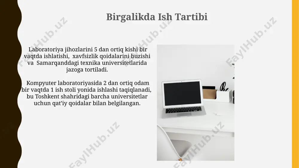 kompyuter laboratoriyasida texnika xavfsizligi qoidalari - Page 5