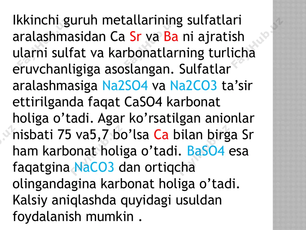 kalsiy hamda uning birikmalarining kimyoviy va fizik- kimyoviy analizi - Page 5
