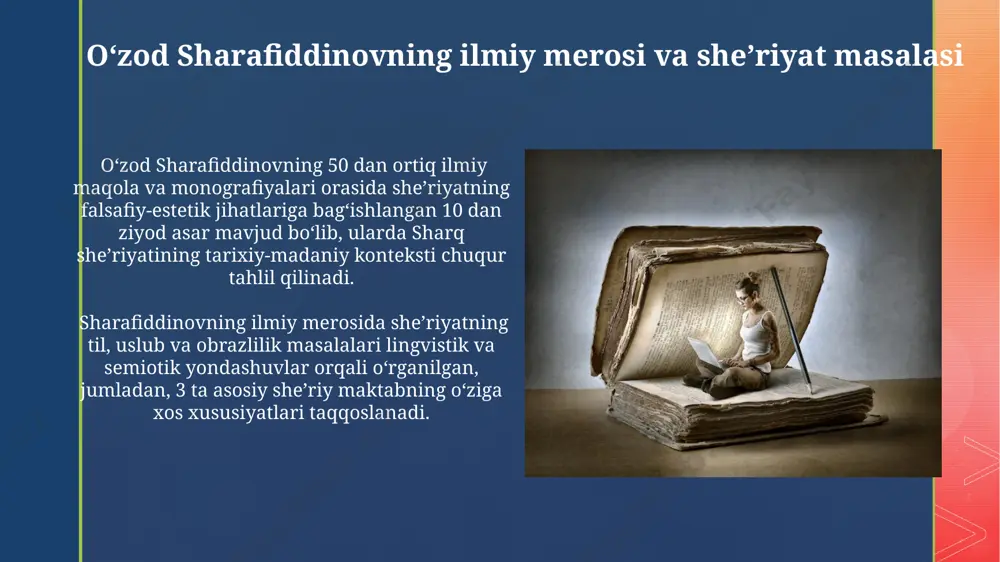 ozod sharafiddinov ilmiy merosida she'riyat masalasi - Page 5