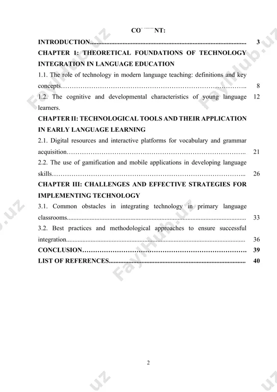 learning processes. this is particularly true in language education for young learners, where digital tools can enhance engagement, improve comprehension, and cater to diverse learning needs. as today's children are digital natives, their early exposure to smartphones, tablets, and online platforms presents both an opportunity and a responsibility for educators to use these tools constructively. in support of educational innovation, the decree of the president of the republic of uzbekistan dated october 8, 2019, no. pq-5847 “on the approval of the concept for the development of the public education system of the republic of uzbekistan until 2030” emphasizes the need for introducing modern information and communication technologies into all stages of the education system. this decree underlines the importance of using digital resources to raise the quality of education, promote inclusive and continuous learning, and develop 21st-century skills among students from an early age. by leveraging educational technologies such as …