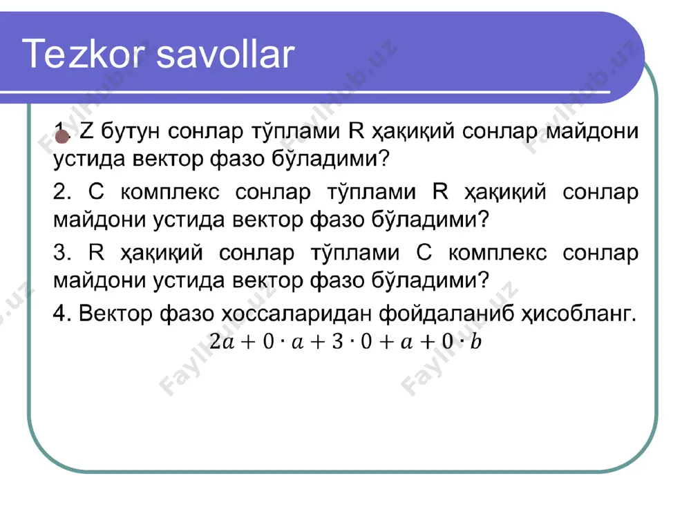 vektor fazolar va ularning xossalari - Page 2