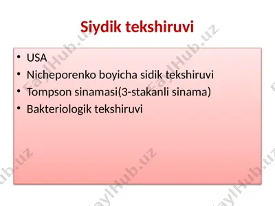 siydiktekshiruvi — PPTX