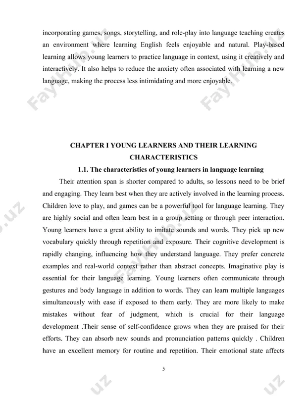 lary quickly through repetition and exposure. their cognitive development is rapidly changing, influencing how they understand language. they prefer concrete examples and real-world context rather than abstract concepts. imaginative play is essential for their language learning. young learners often communicate through gestures and body language in addition to words. they can learn multiple languages simultaneously with ease if exposed to them early. they are more likely to make mistakes without fear of judgment, which is crucial for their language development .their sense of self-confidence grows when they are praised for their efforts. they can absorb new sounds and pronunciation patterns quickly . children have an excellent memory for routine and repetition. their emotional state affects their learning, so a supportive environment is necessary. they are more receptive to learning when they are emotionally engaged. a playful atmosphere helps them to remain focused and retain information. young learners enjoy songs, rhymes, …