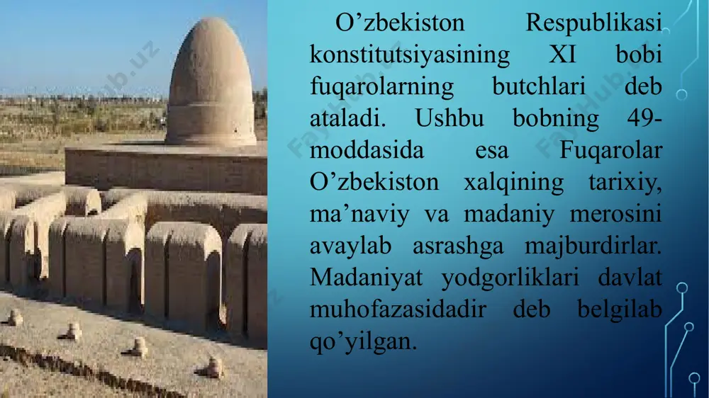lik miloddan oldingi vii asrdan milodimizning vii asrigacha qariyb ming yil o’rta osiyo, eron, ozarbayjon va boshqa o’lkalarda diniy e'tiqod sifatida yashadi. zardusht yashagan va «avesto» kitobi yozilgan davrda o’rta osiyoda aholining asosiy qismi o’troq hayotga, dehqonchilik va hunarmandchilikka o`ta boshlagan, ko’chmanchi chorvachilikka etibor kuchaygan, qadimgi shaharlar va dehqonchilik viloyatlari (sug’diyona, marg’iyona, baqtriya, parfiya, xorazm)ning shakllanish jarayoni kechayotgan vaqt edi. x asrning oxirlarida shimoliy afg‘onistondagi juzjon viloyatining hokimi abulhoris muhammad ibn ahmad uchun yozilgan, biroq hozirgacha muallifi noma’lum bo‘lgan “kitob hudud ul-olam min al-mashriq ila-l mag‘rib” (“olam (yer) ning mashriqdan mag‘ribgacha bo‘lgan chegaralari haqida kitob”) asarida movarounnahr tavsifida yurtimiz shaharlari haqidagi ma’lumotlar berilgan, ushbu ma’lumotlar shaharlar farovonligi, suvi mo‘l-ko‘l va bog‘lari serobligi, aholining xo‘jalik hayoti, mashg‘ulotlari kabi xabarlardan iborat. . bag‘dod xalifaligining sobiq hududida tashkil topgan eng yirik davlatlardan biri somoniylar davlati (819-999) edi. unga nuh ibn asad (819-842 yy.) asos soldi. bu davlat ayniqsa x asrning birinchi yarmida, ismoil …