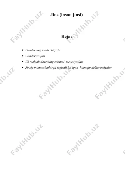 jins (inson jinsi) — DOCX