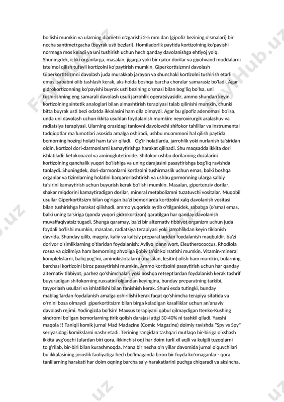 yuqori kortizolga qarshi vosita - yengillik. mana, siz stressni boshqaradigan va ba'zi holatlarda kortizol miqdorini deyarli yarmiga kamaytiradigan sakkizta ajoyib usul. kortizolni 20 foizga kamaytirish uchun ... "oh" deb ayting buddist meditatsiya bilan shug'ullanadigan odamlar kortizol va qon bosimining doimiy past darajalariga ega. xuddi shunday, to'rt oy davomida har kuni meditatsiya qilgan ishtirokchilar stress gormonini o'rtacha 20 foizga kamaytirdilar. bunday xulosalarga maharishi universiteti olimlari kelishdi. shu bilan birga, meditatsiya bilan shug'ullanmagan guruhdagi kortizol darajasi kuchli ko'tarildi. (hayotingizni o'zgartiradigan ushbu 8 ta oddiy meditatsiyani sinab ko'ring). kortizolni 66 foizga kamaytirish uchun ... ko'proq musiqa tinglang musiqa miyaga tinchlantiruvchi ta'sir ko'rsatadi, ayniqsa siz juda ko'p stressga duchor bo'lsangiz. yaponiyadagi osaka tibbiyot markazining shifokori kolonoskopiya o'tkazgan bir guruh bemorlarning ohangini tinglashganda, tinch xonada xuddi shunday operatsiyadan o'tganlarga nisbatan kortizol miqdori pasaygan. yaqin kelajakda siz oshqozon-ichak traktining tekshirilishini kutmasangiz ham, boshqa stressli holatlarda kortizolni tushirishingiz mumkin. masalan, muhim kechki ovqatga tashrif buyurishingiz kerak bo'lsa, …