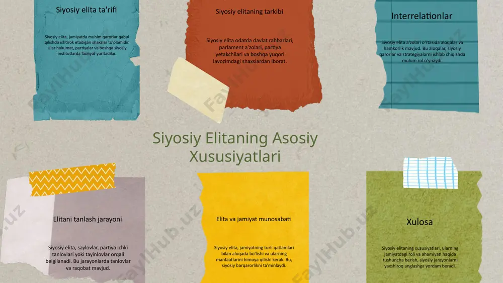 ar yuqori ijtimoiy qatlamda joylashgan bo'lib, qaror qabul qilish jarayonida muhim rol o'ynaydi. masalan, siyosiy elitalar va iqtisodiy elitalar o'rtasidagi munosabatlar, iqtisodiy siyosatni shakllantirishda va ijtimoiy tengsizlikni hal etishda muhim ahamiyatga ega. shuningdek, ijtimoiy tuzilmalar, siyosiy elitalarning qarorlariga ta'sir ko'rsatishi mumkin, bu esa ijtimoiy barqarorlik va rivojlanishga olib keladi. shuni ta'kidlash kerakki, siyosiy elitalar va ijtimoiy strukturalar o'rtasidagi aloqalar, davlatning rivojlanishi va fuqarolar hayotiga ta'sir ko'rsatadi. photo by anjali mehta on unsplash siyosiy elita va ijtimoiy stabilitet siyosiy elita ijtimoiy barqarorlikni ta’minlashda muhim rol o‘ynaydi. ularning qarorlari va siyosiy strategiyalari ijtimoiy munosabatlarga ta’sir ko‘rsatadi va ijtimoiy barqarorlikni mustahkamlashga yordam beradi. ta'sir siyosiy elita davlatning siyosiy va iqtisodiy hayotiga ta’sir qiladi. ular qonunlar va siyosatlarni ishlab chiqishda, shuningdek, ijtimoiy normativlarni belgilashda muhim rol o‘ynaydi. stabilitet siyosiy elitani mustahkamlash, ijtimoiy barqarorlikni saqlashda katta ahamiyatga ega. ular jamoatchilik ishonchini qozonish va ijtimoiy tartibni saqlash uchun zarur bo‘lgan siyosiy qarorlarni qabul qilishadi. ijtimoiy o'zgarish …