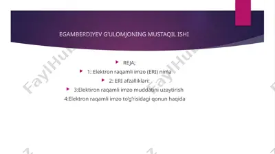 elektron raqamli imzo (eri) — PPTX