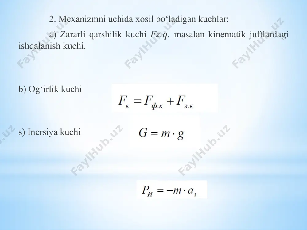 mexanizmlarni dinamik analiz (13-amaliy mashg‘ulot) - Page 3